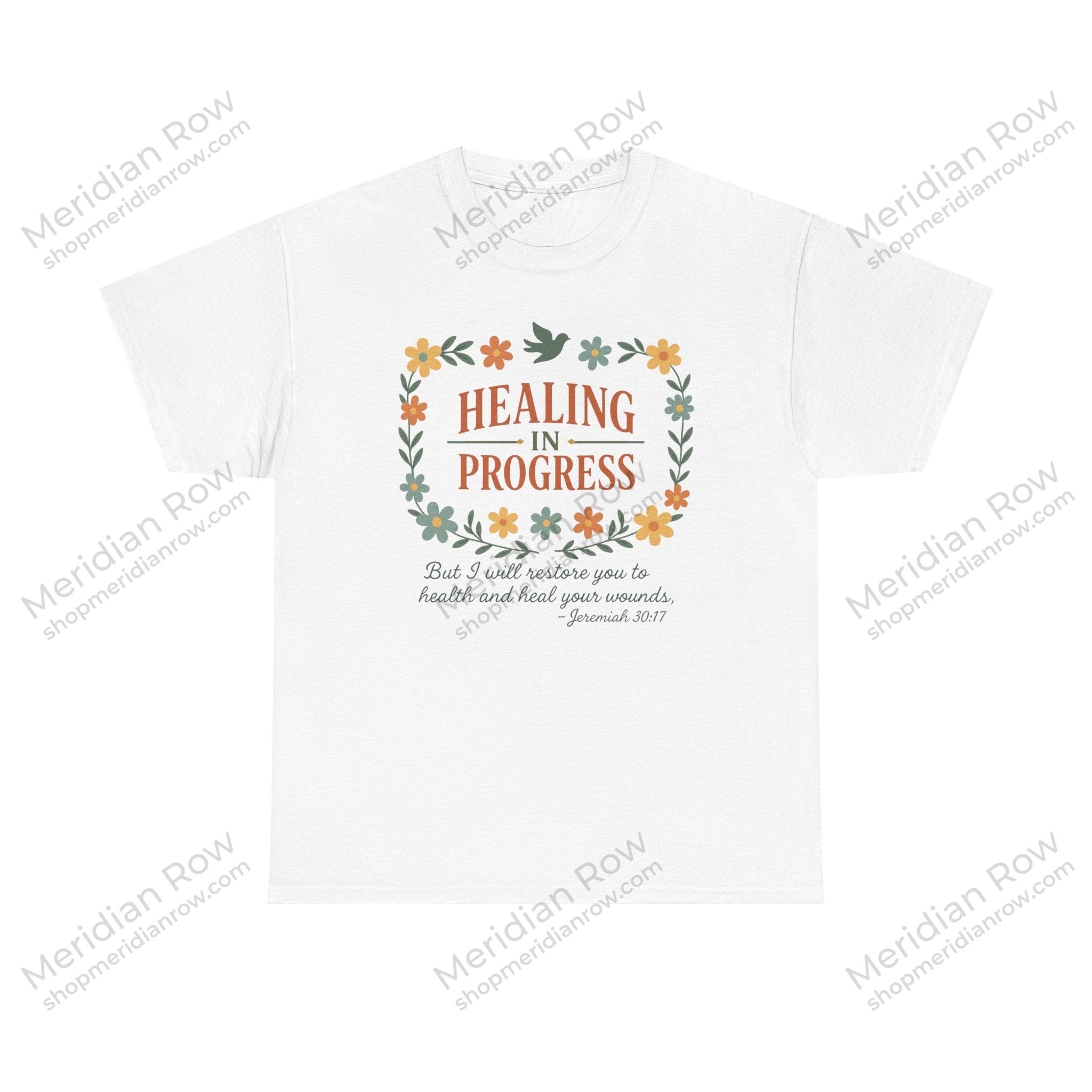 Healing In Progress Shirt | Christian Inspirational T-Shirt | Jeremiah 30:17 Bible Verse Tee | Faith Comfort Gift | Vintage Floral Christian Shirt