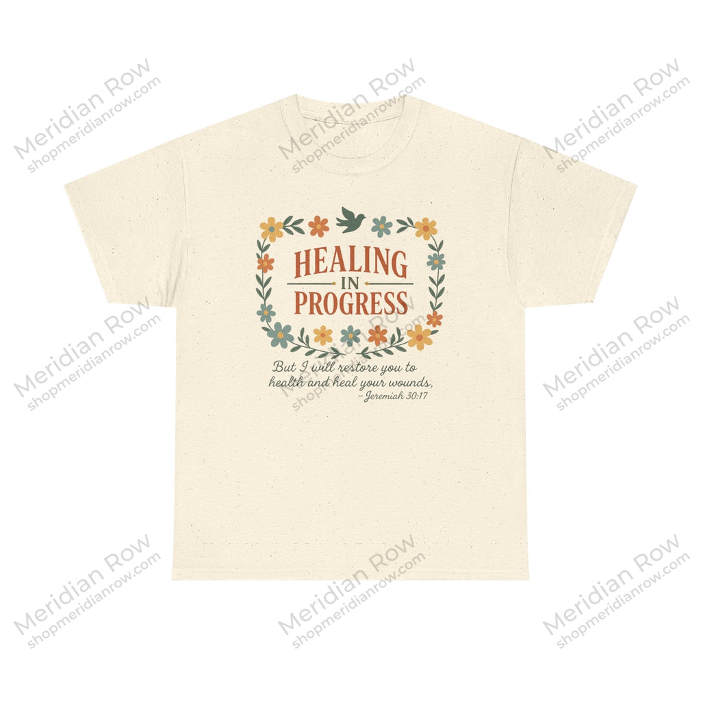 Healing In Progress Shirt | Christian Inspirational T-Shirt | Jeremiah 30:17 Bible Verse Tee | Faith Comfort Gift | Vintage Floral Christian Shirt