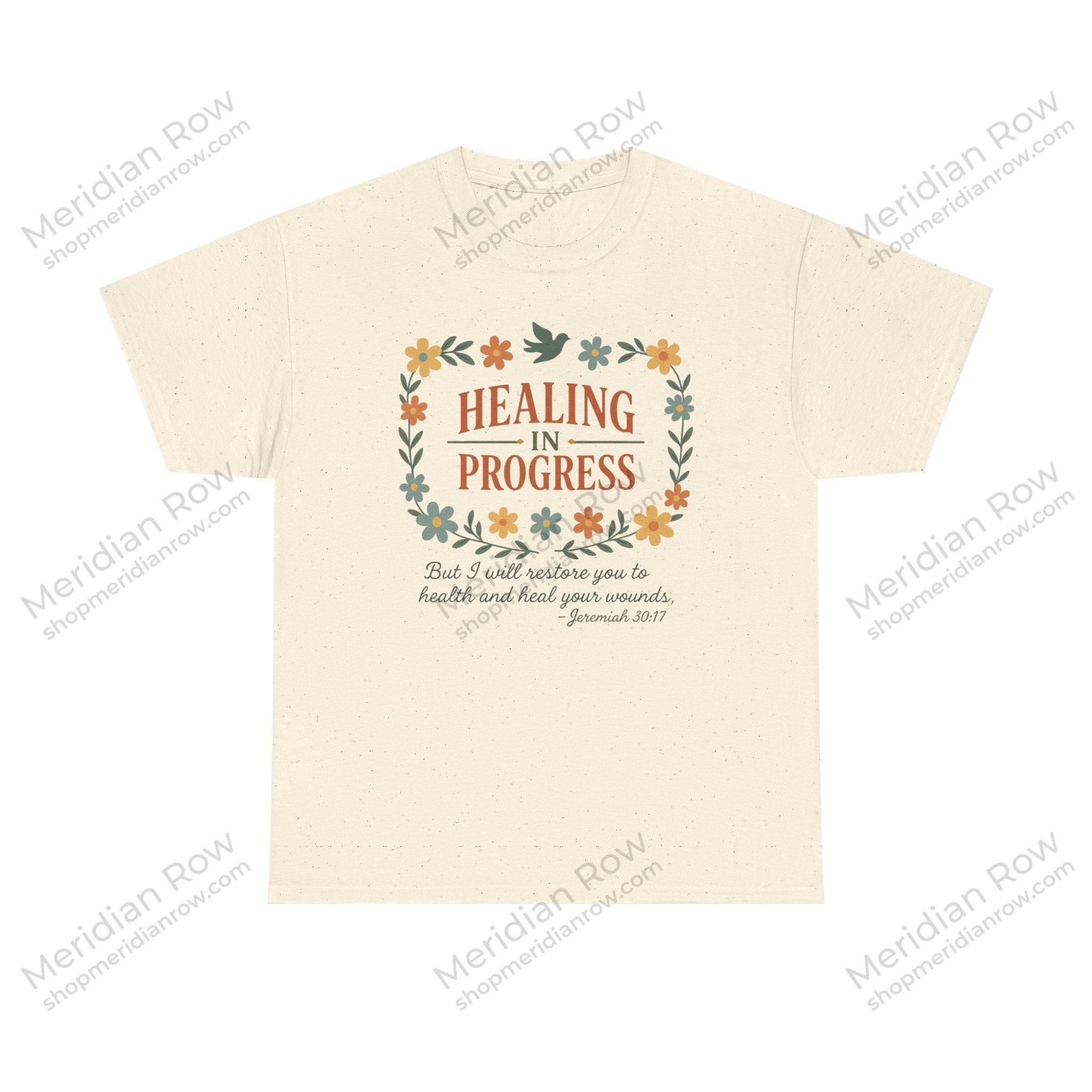 Healing In Progress Shirt | Christian Inspirational T-Shirt | Jeremiah 30:17 Bible Verse Tee | Faith Comfort Gift | Vintage Floral Christian Shirt