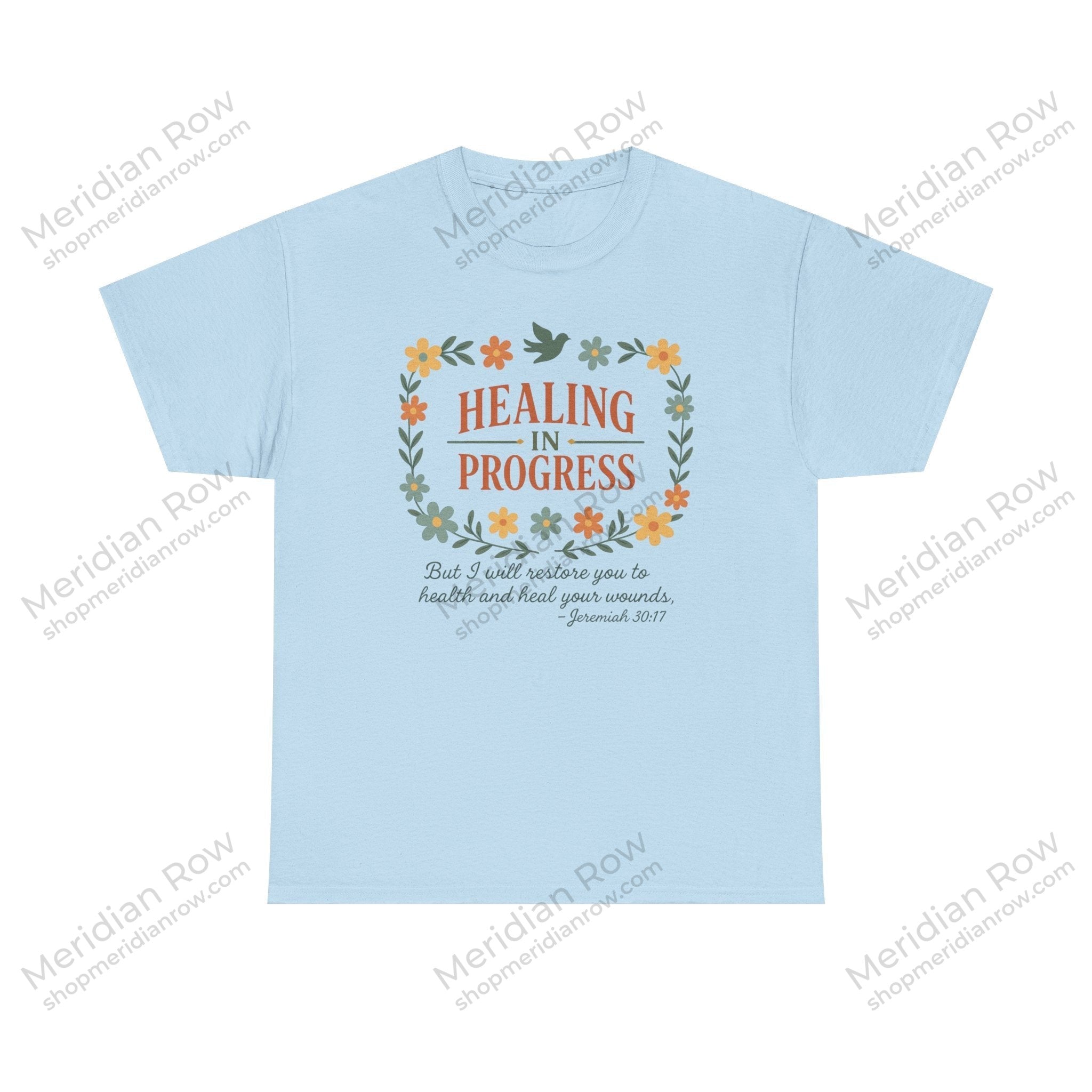 Healing In Progress Shirt | Christian Inspirational T-Shirt | Jeremiah 30:17 Bible Verse Tee | Faith Comfort Gift | Vintage Floral Christian Shirt
