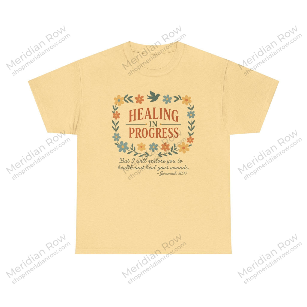 Healing In Progress Shirt | Christian Inspirational T-Shirt | Jeremiah 30:17 Bible Verse Tee | Faith Comfort Gift | Vintage Floral Christian Shirt