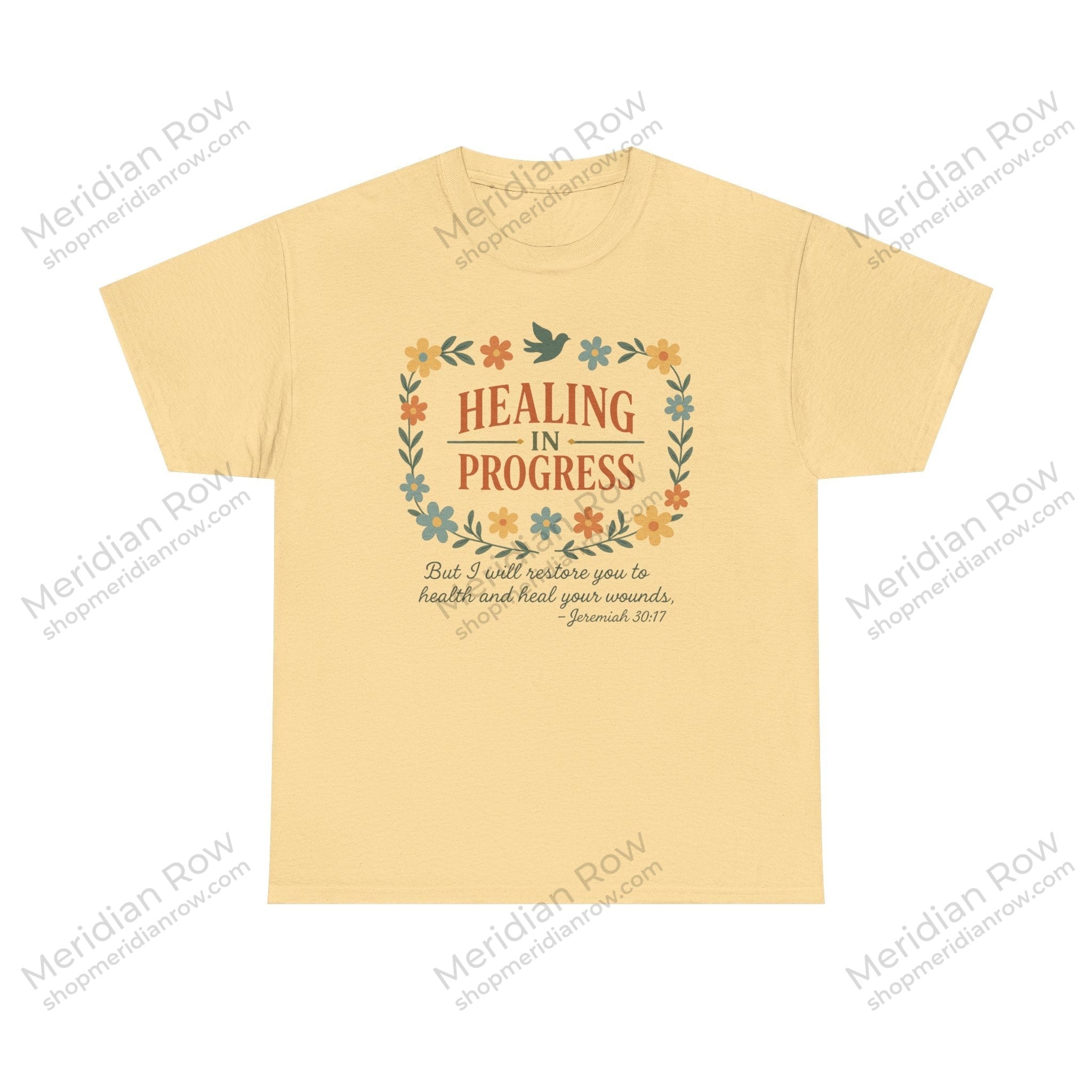 Healing In Progress Shirt | Christian Inspirational T-Shirt | Jeremiah 30:17 Bible Verse Tee | Faith Comfort Gift | Vintage Floral Christian Shirt
