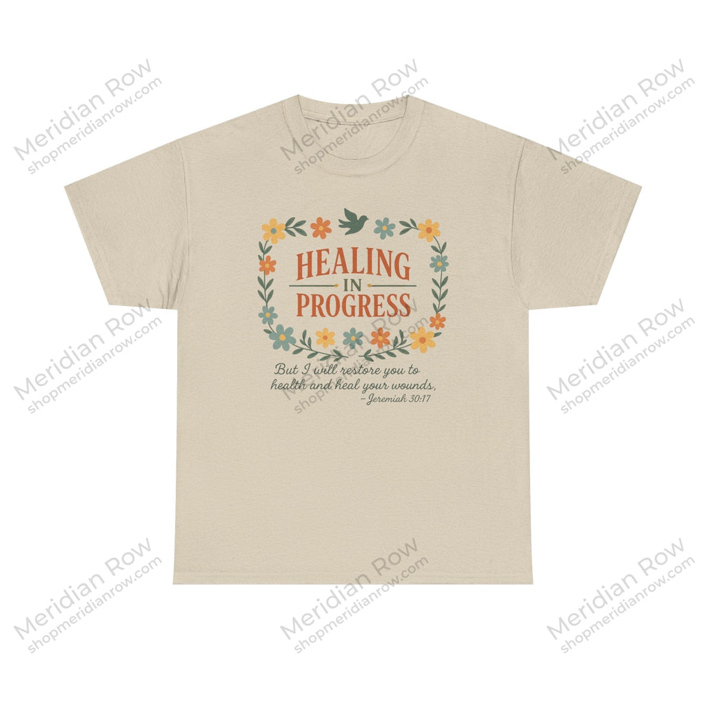 Healing In Progress Shirt | Christian Inspirational T-Shirt | Jeremiah 30:17 Bible Verse Tee | Faith Comfort Gift | Vintage Floral Christian Shirt