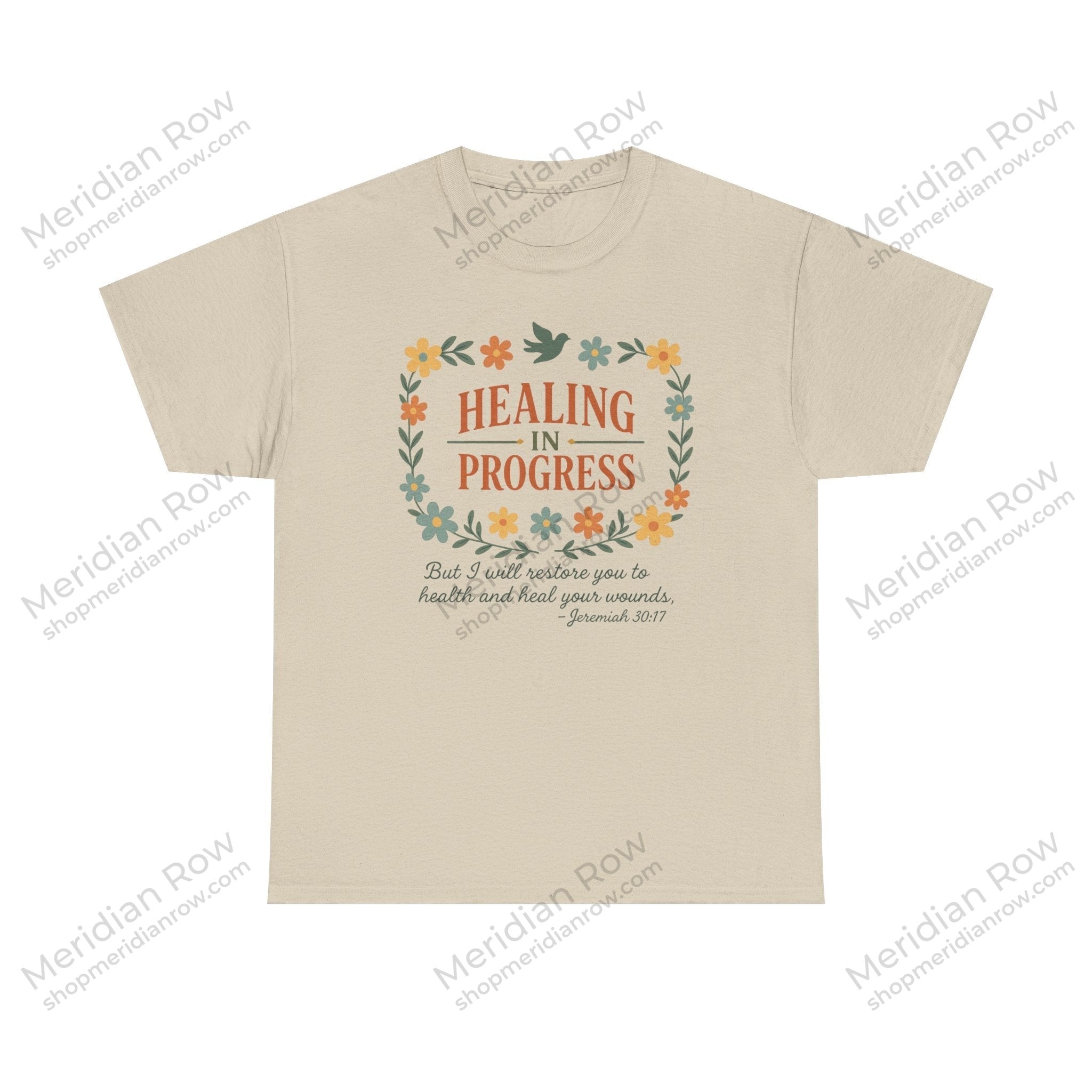 Healing In Progress Shirt | Christian Inspirational T-Shirt | Jeremiah 30:17 Bible Verse Tee | Faith Comfort Gift | Vintage Floral Christian Shirt