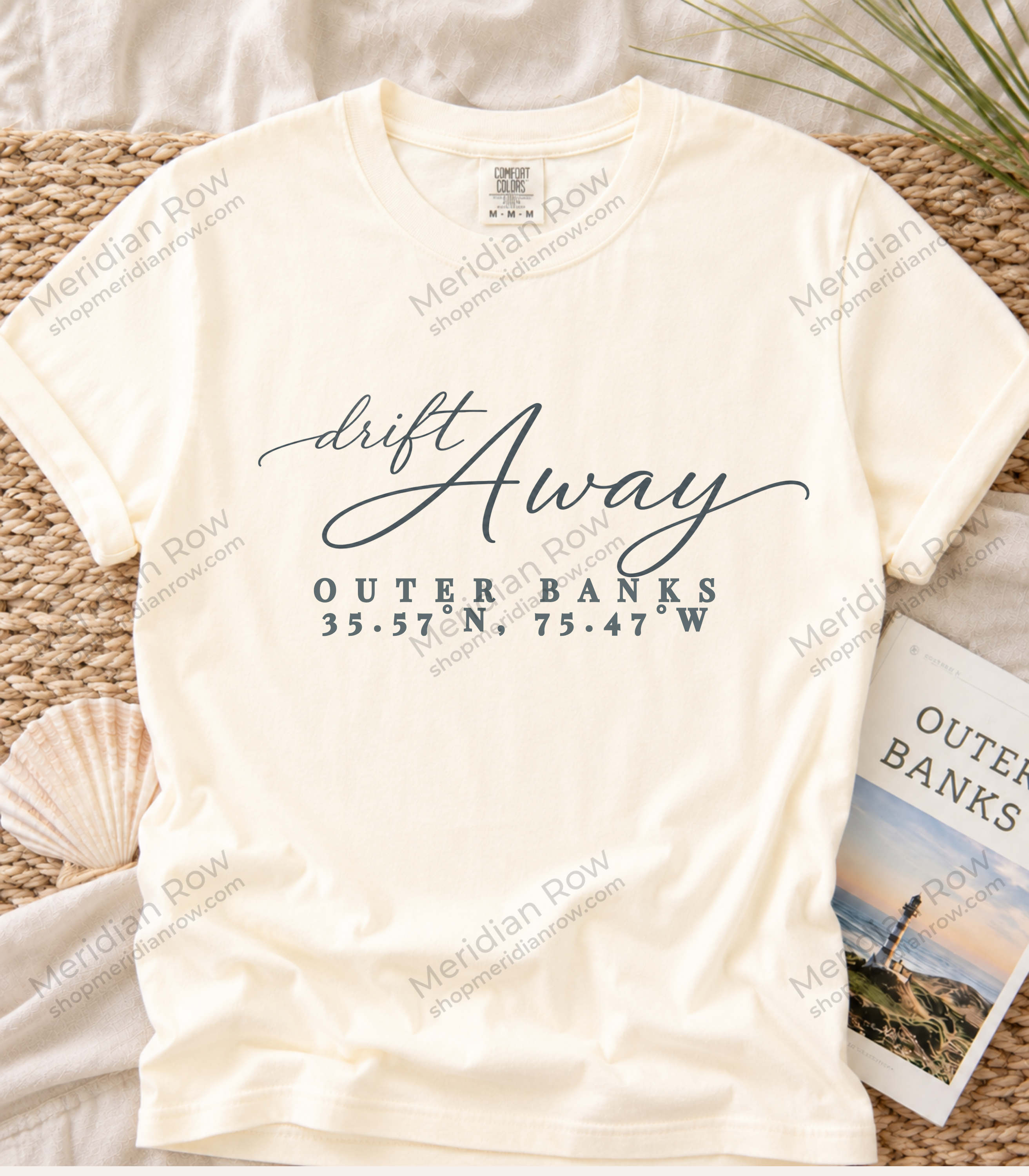 Outer Banks Drift Away T-Shirt | OBX Coordinates Tee | Comfort Colors Beach Summer Vacation Gift | Vintage Coastal Shirt