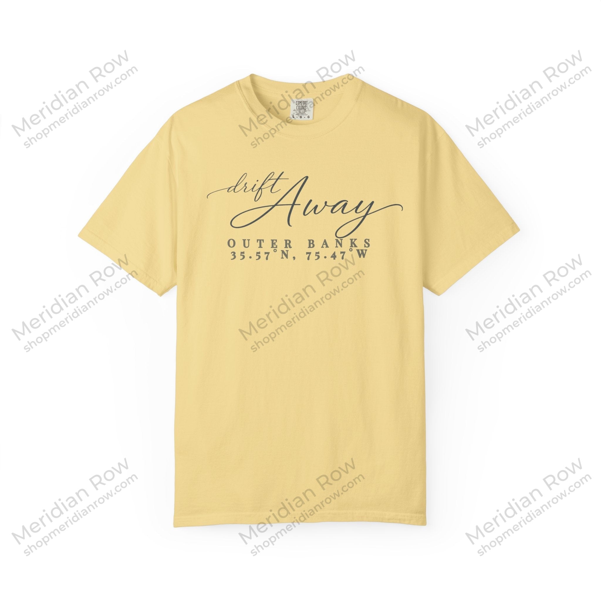 Outer Banks Drift Away T-Shirt | OBX Coordinates Tee | Comfort Colors Beach Summer Vacation Gift | Vintage Coastal Shirt