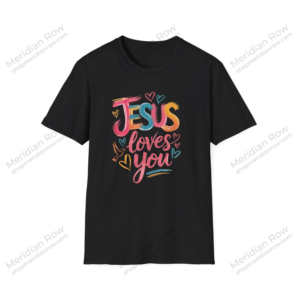 Jesus Loves You Shirt | Colorful Christian Graphic Tee | Comfort Colors 1717 Faith Shirt | Inspirational Christian Apparel