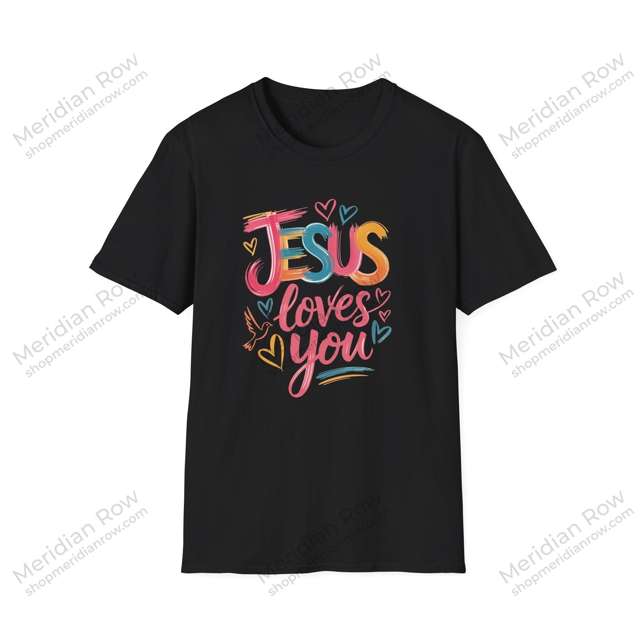 Jesus Loves You Shirt | Colorful Christian Graphic Tee | Comfort Colors 1717 Faith Shirt | Inspirational Christian Apparel