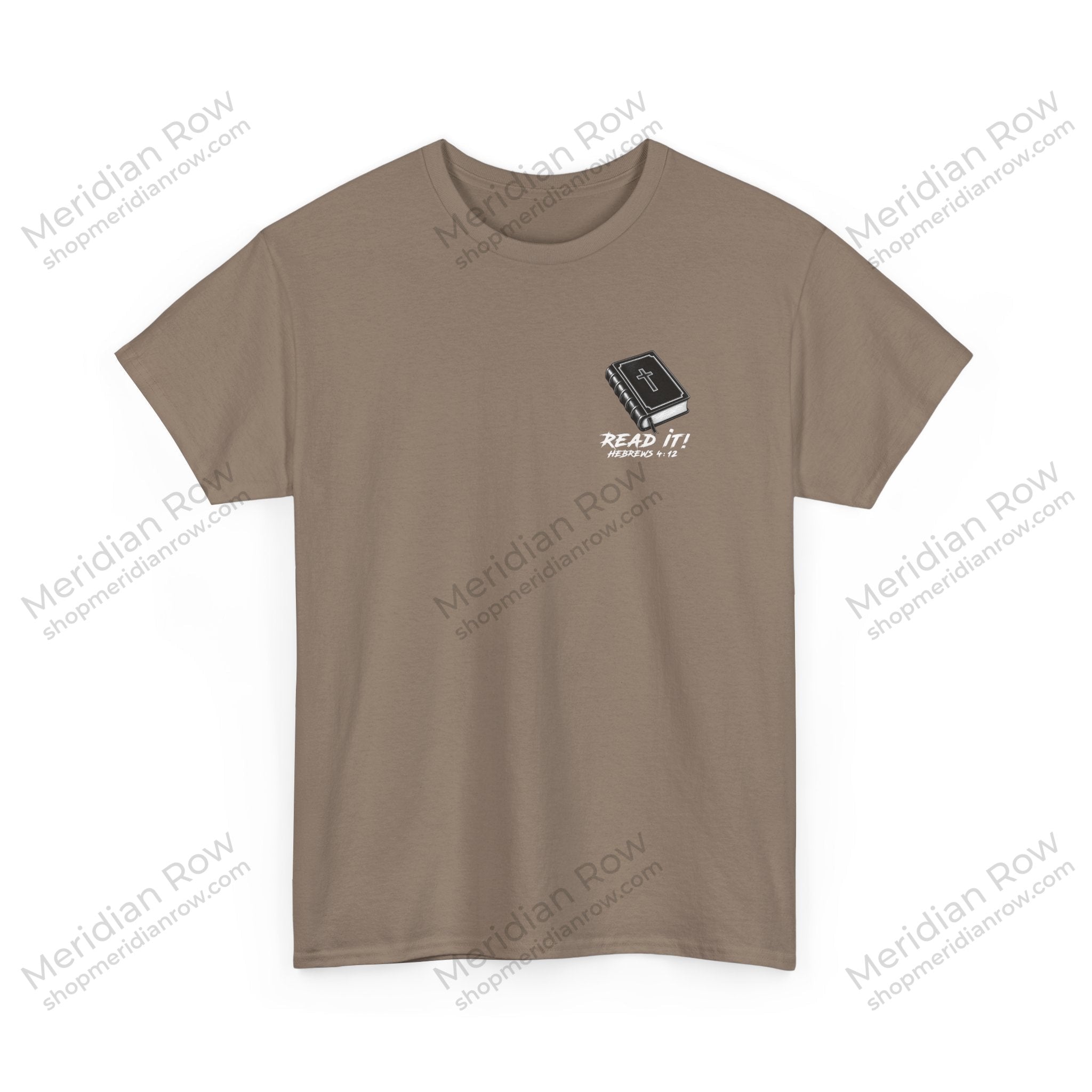 Read the Bible Shirt | Bold Christian Graphic Tee | Hebrews 4:12 Faith Shirt | Gildan 5000 Christian Apparel