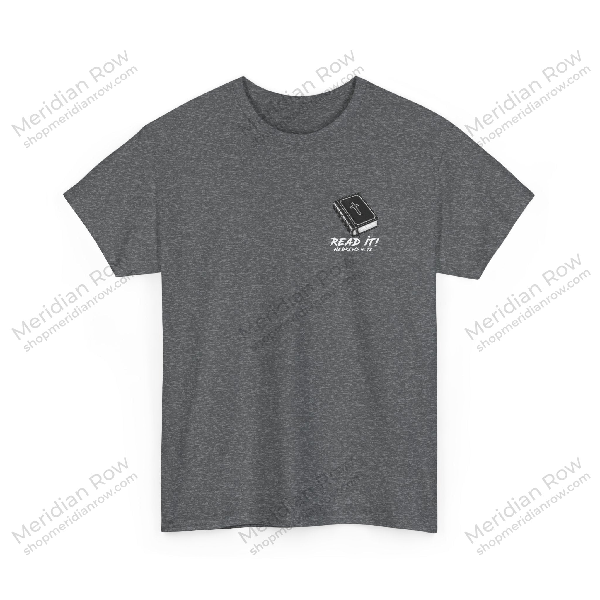 Read the Bible Shirt | Bold Christian Graphic Tee | Hebrews 4:12 Faith Shirt | Gildan 5000 Christian Apparel
