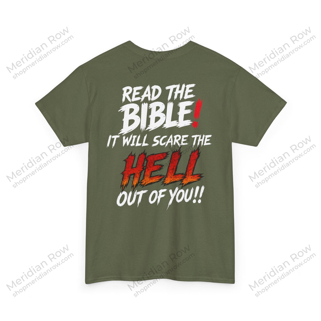 Read the Bible Shirt | Bold Christian Graphic Tee | Hebrews 4:12 Faith Shirt | Gildan 5000 Christian Apparel