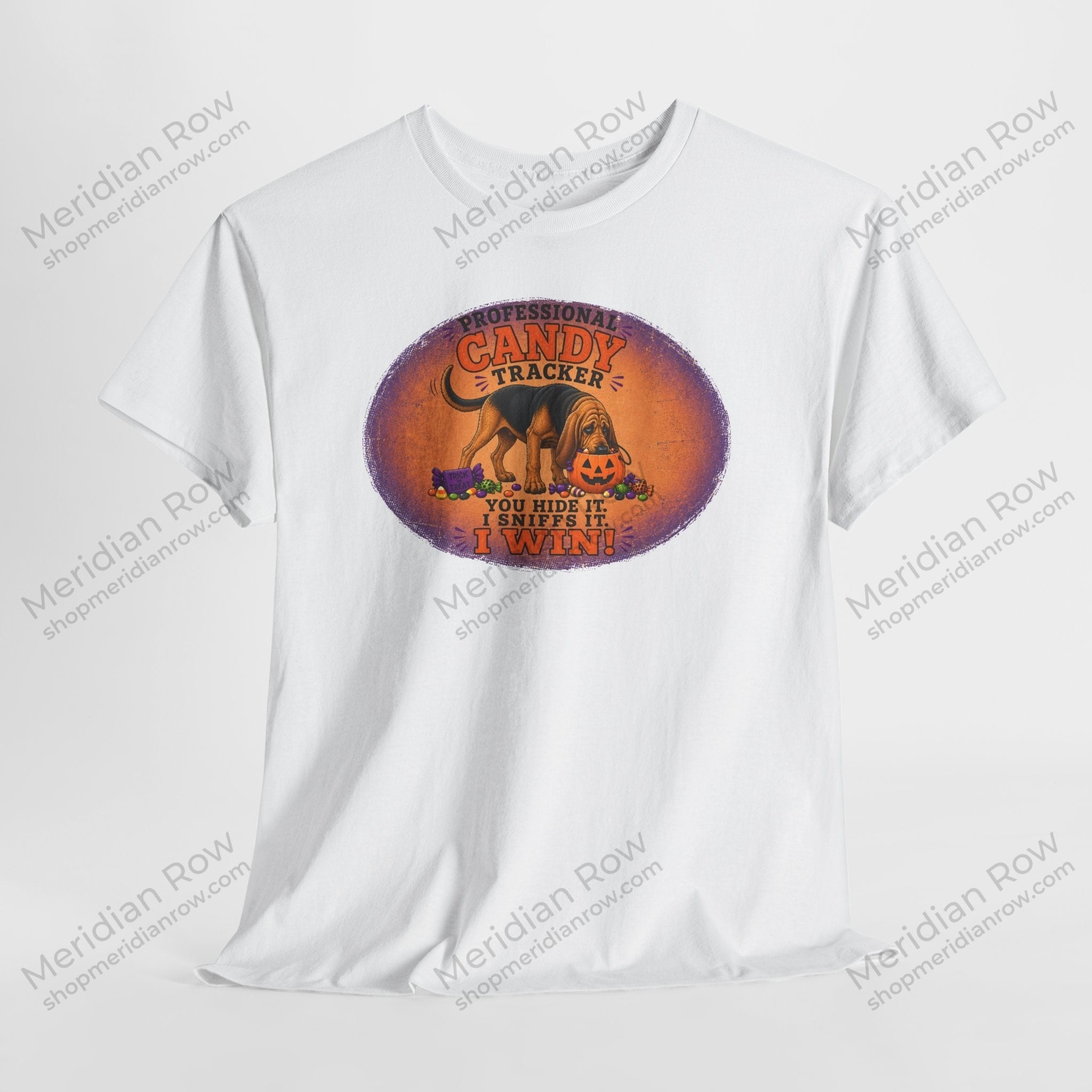 Professional Candy Tracker Shirt | Funny Bloodhound Halloween Tee | Dog Lover Fall Shirt | Gildan 5000 Graphic T-Shirt
