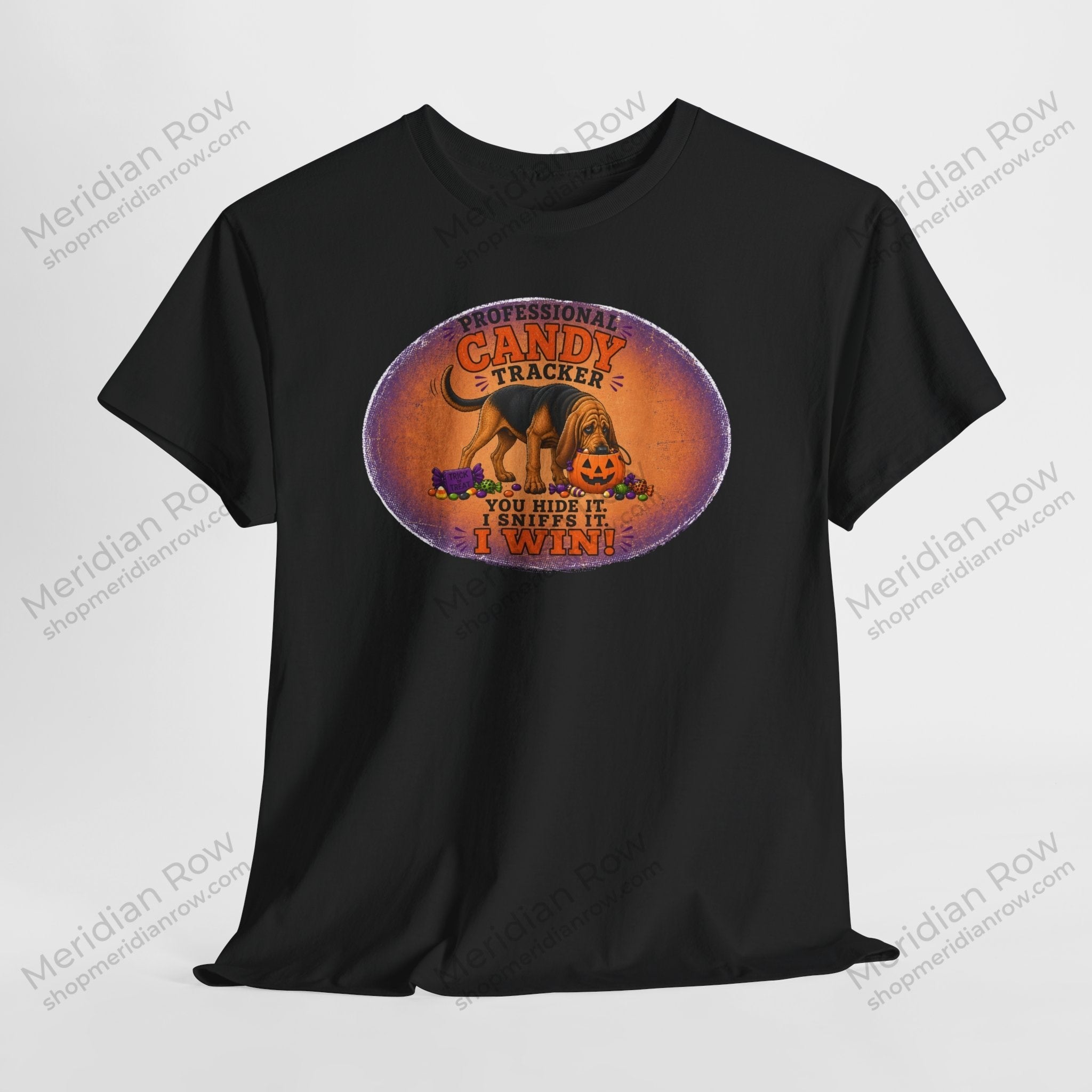 Professional Candy Tracker Shirt | Funny Bloodhound Halloween Tee | Dog Lover Fall Shirt | Gildan 5000 Graphic T-Shirt
