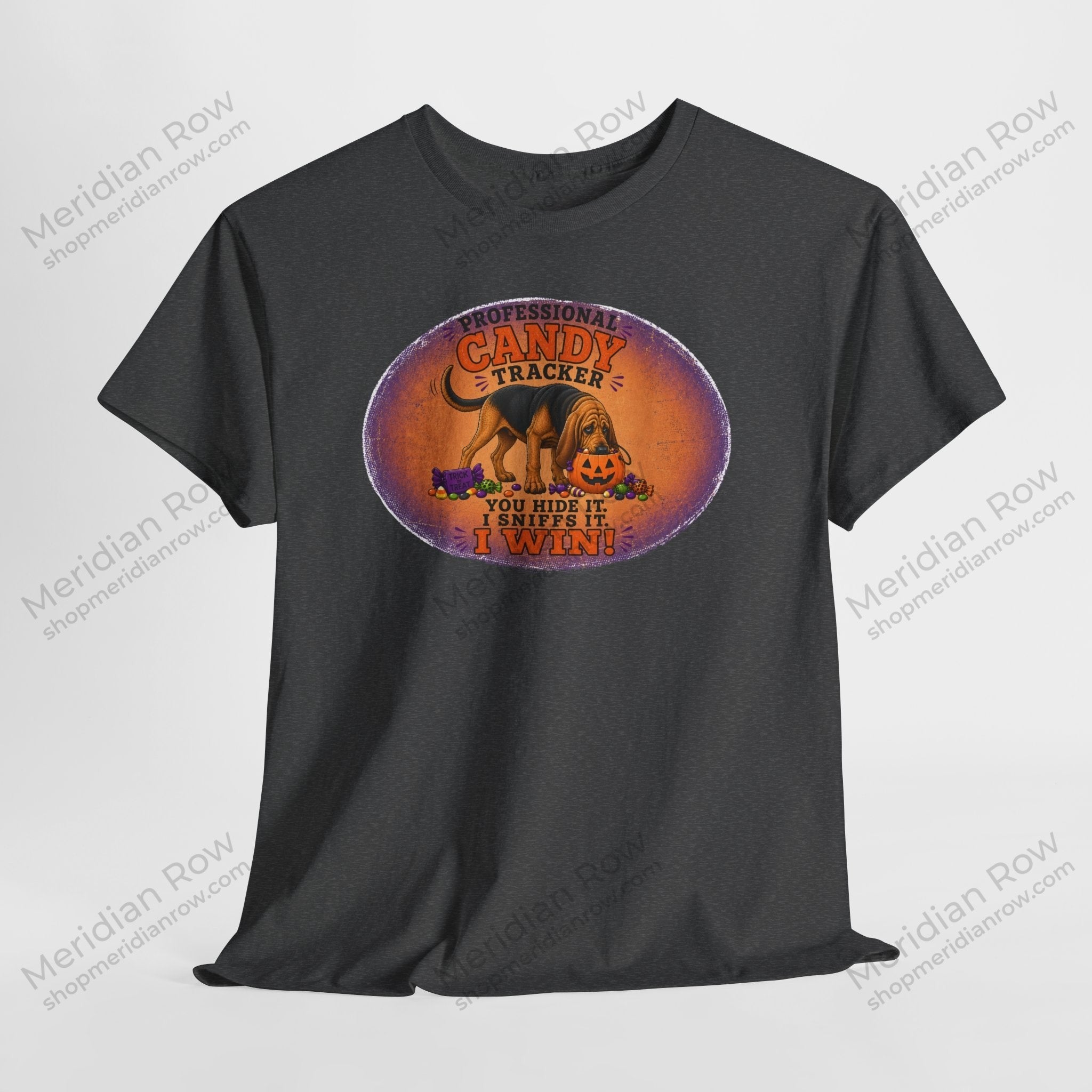 Professional Candy Tracker Shirt | Funny Bloodhound Halloween Tee | Dog Lover Fall Shirt | Gildan 5000 Graphic T-Shirt