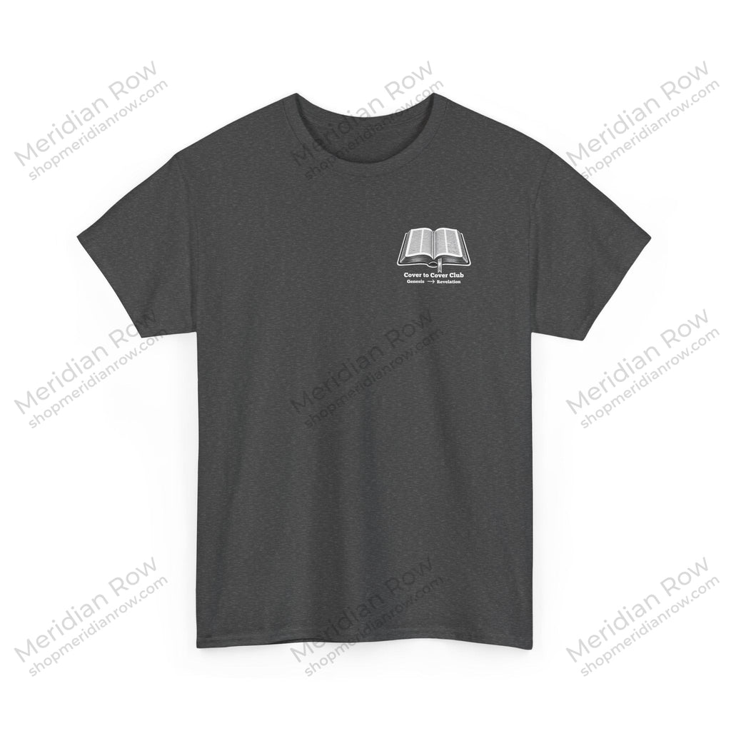 Cover to Cover Club Shirt | No Membership Required Christian Tee | Bible Study Graphic Shirt | Genesis to Revelation T-Shirt | Gildan 5000