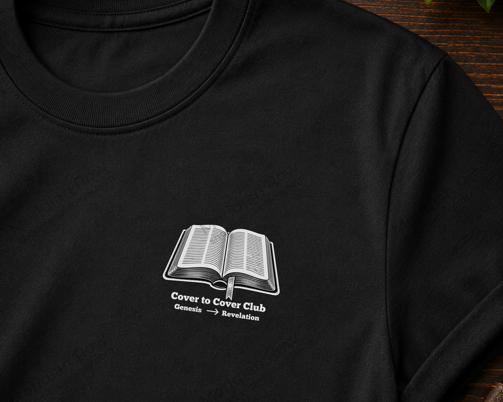Cover to Cover Club Shirt | No Membership Required Christian Tee | Bible Study Graphic Shirt | Genesis to Revelation T-Shirt | Gildan 5000