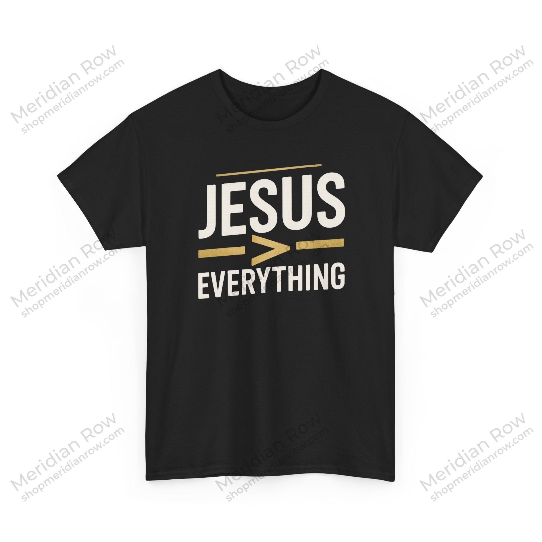 Jesus > Everything Shirt | Christian Faith Tee | Minimalist Jesus Graphic T-Shirt | Inspirational Church Shirt | Gildan 5000