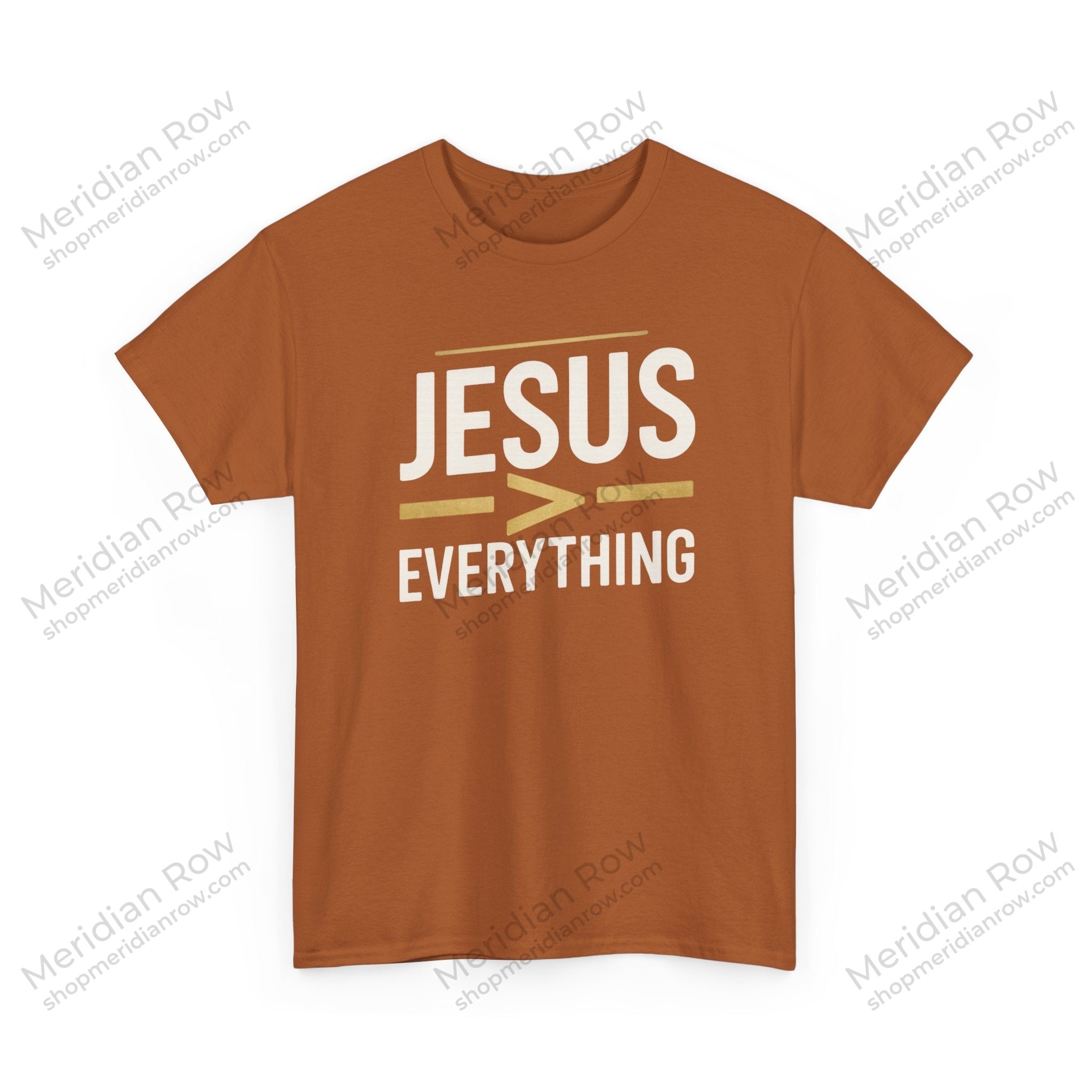 Jesus > Everything Shirt | Christian Faith Tee | Minimalist Jesus Graphic T-Shirt | Inspirational Church Shirt | Gildan 5000