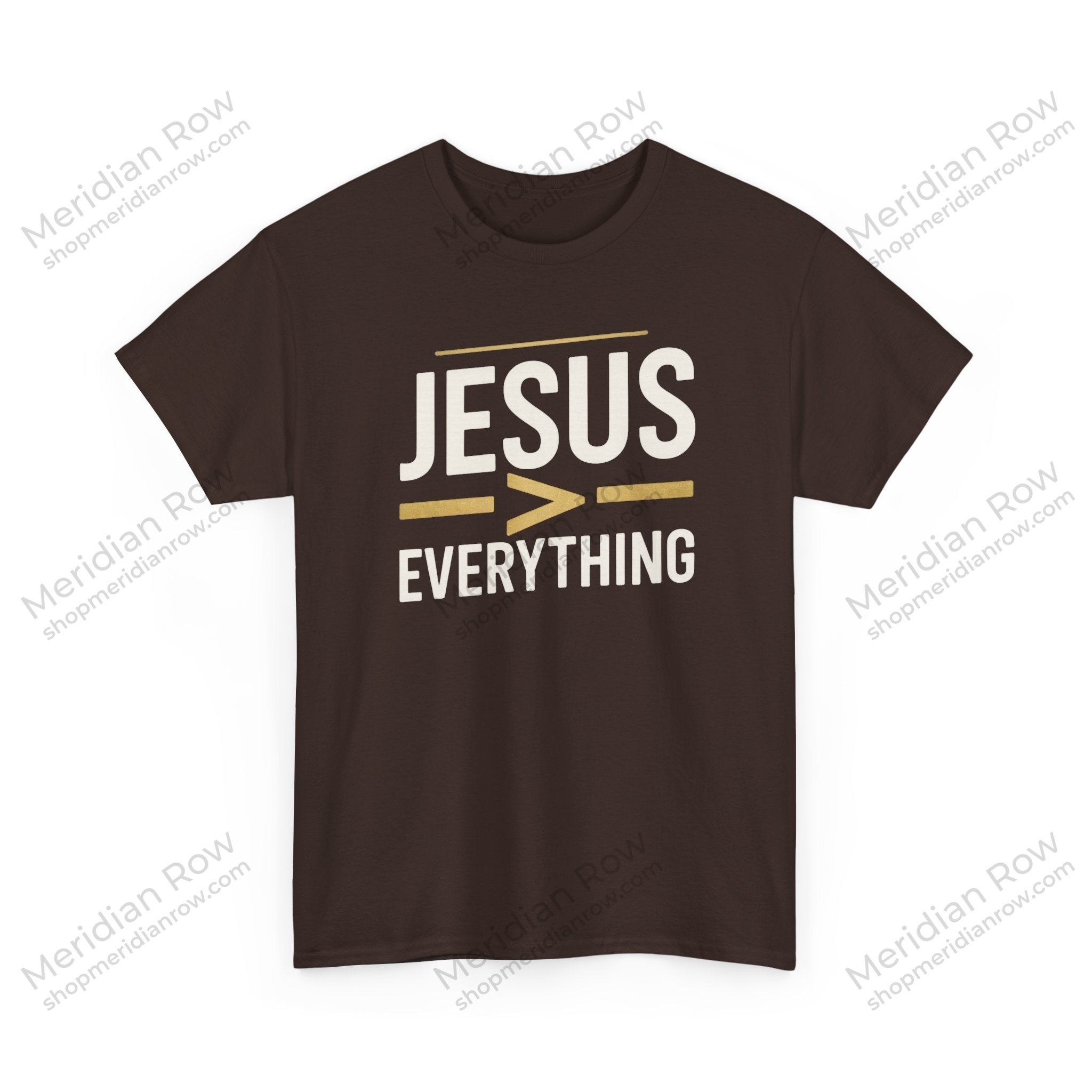 Jesus > Everything Shirt | Christian Faith Tee | Minimalist Jesus Graphic T-Shirt | Inspirational Church Shirt | Gildan 5000