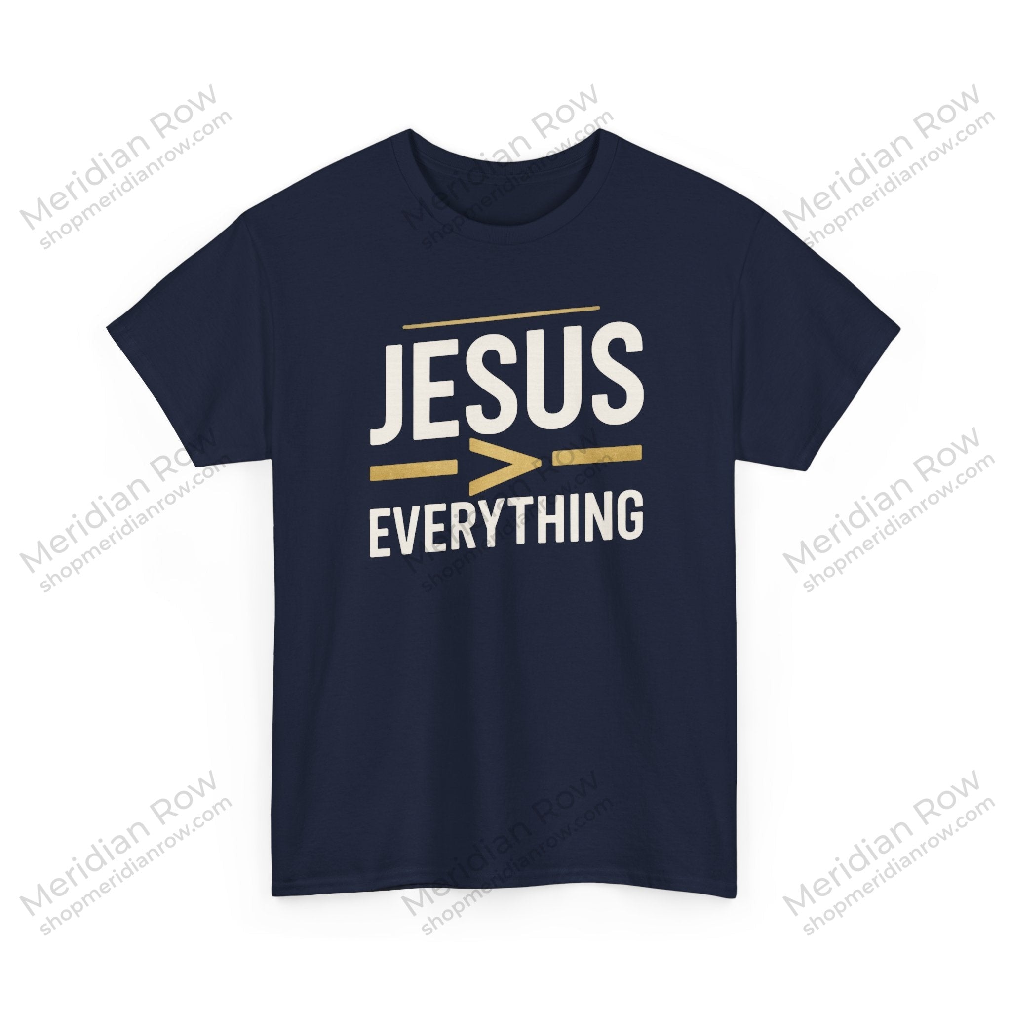 Jesus > Everything Shirt | Christian Faith Tee | Minimalist Jesus Graphic T-Shirt | Inspirational Church Shirt | Gildan 5000
