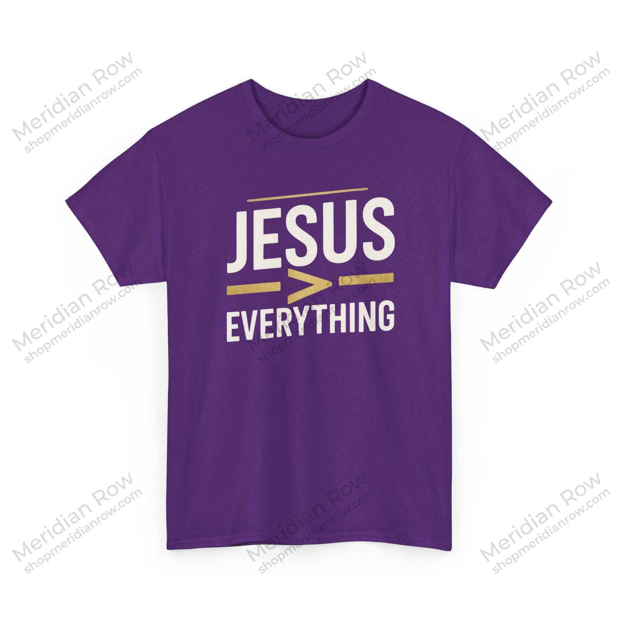 Jesus > Everything Shirt | Christian Faith Tee | Minimalist Jesus Graphic T-Shirt | Inspirational Church Shirt | Gildan 5000