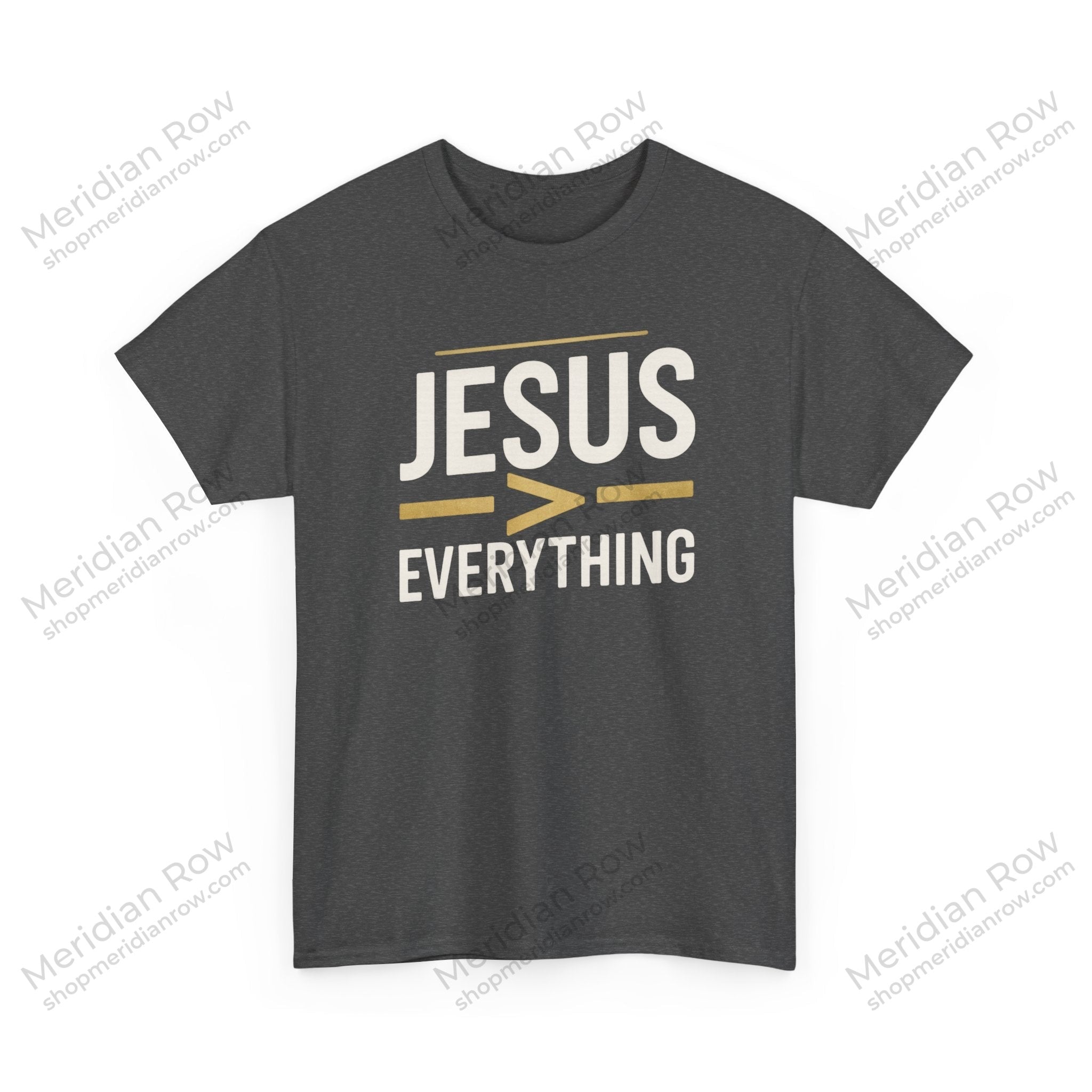 Jesus > Everything Shirt | Christian Faith Tee | Minimalist Jesus Graphic T-Shirt | Inspirational Church Shirt | Gildan 5000