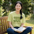Choose Joy Psalm 126:5 Shirt | Christian Scripture Tee | Retro Faith Graphic T-Shirt | Inspirational Gildan 64000 Shirt