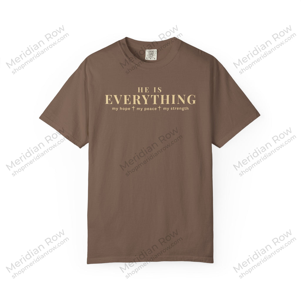 He Is Everything Christian Shirt | Faith-Based Comfort Colors Tee | My Hope My Peace My Strength Shirt | Inspirational Bible Shirt