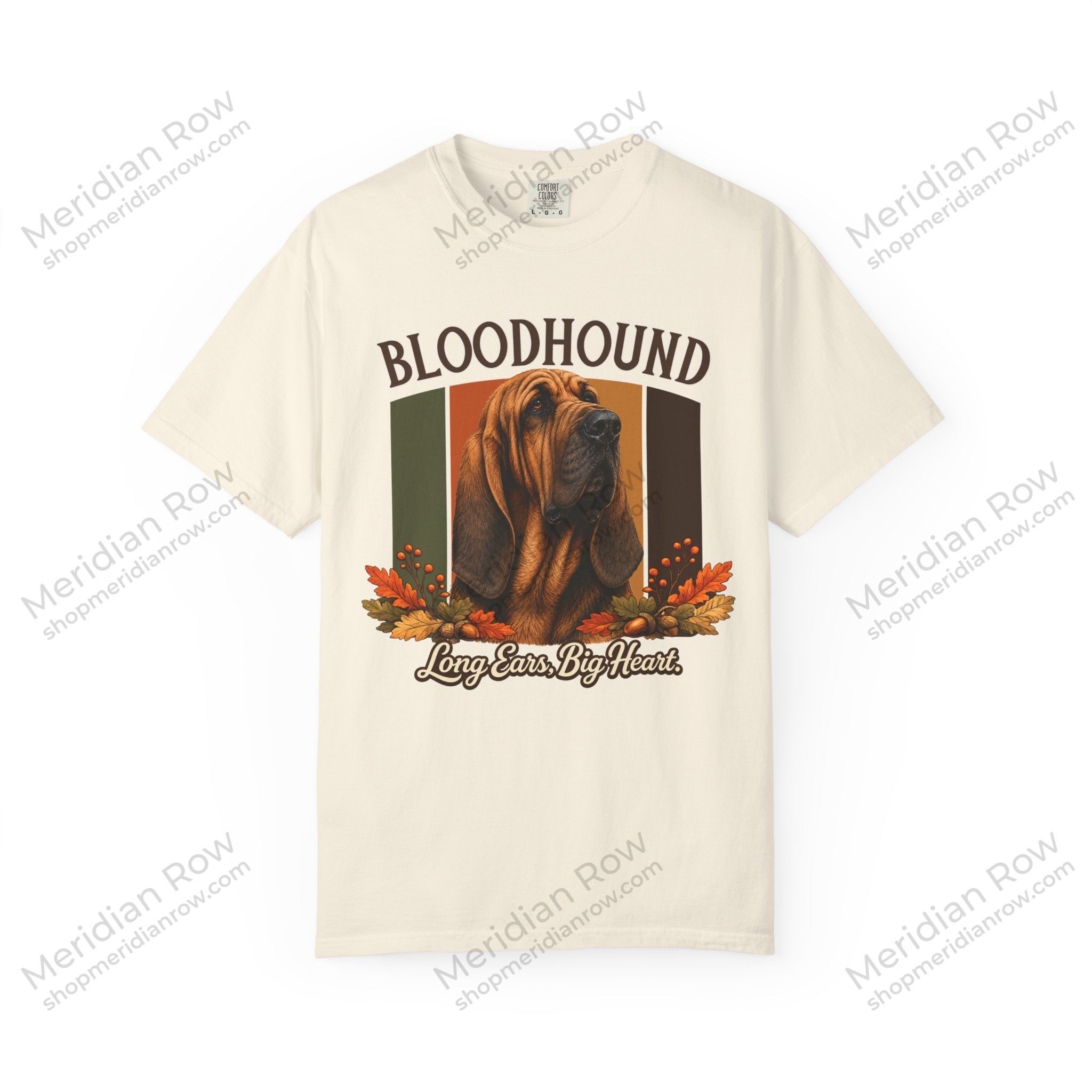 Bloodhound Long Ears Big Heart Comfort Colors® T-Shirt | Fall Dog Lover Shirt | Vintage Bloodhound Tee