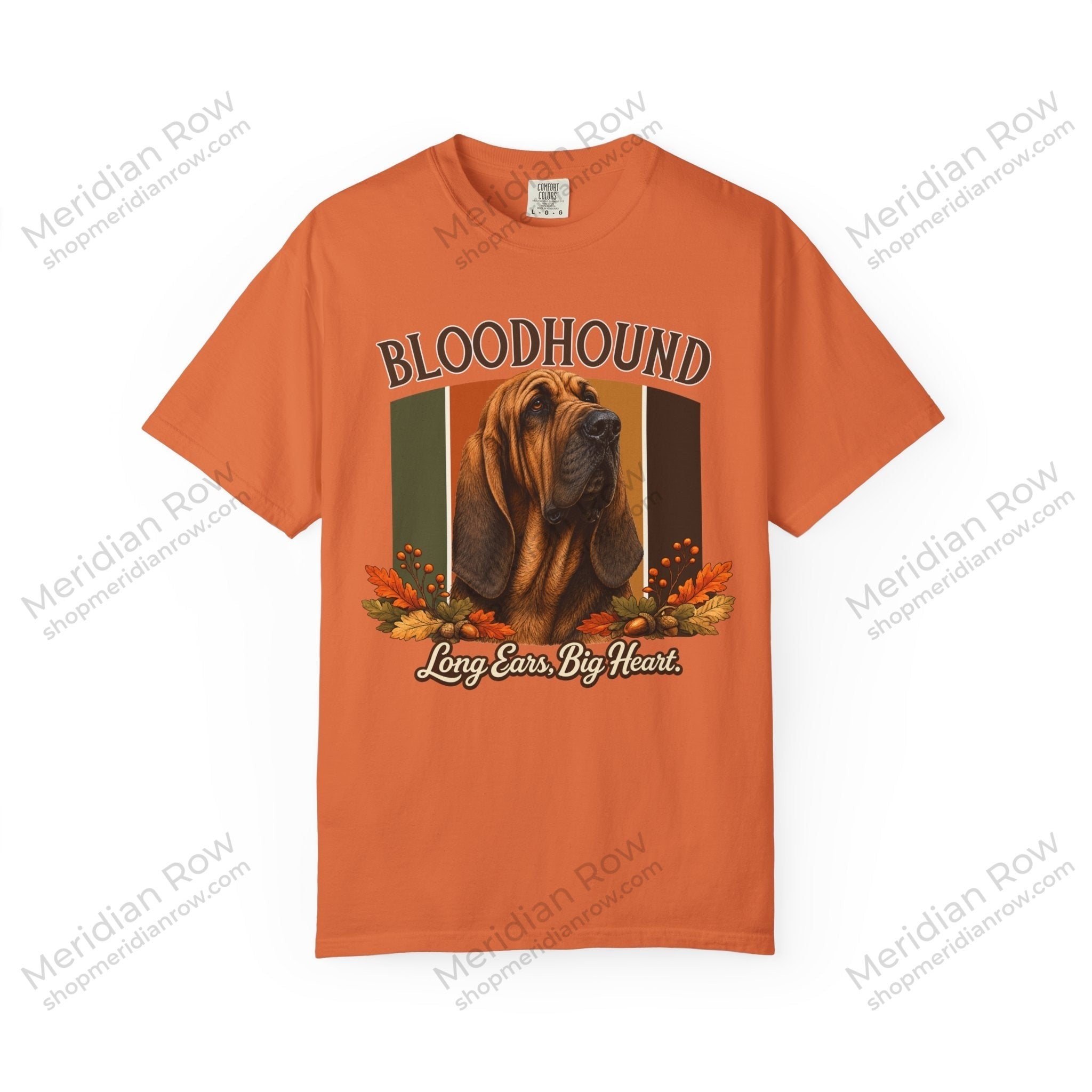 Bloodhound Long Ears Big Heart Comfort Colors® T-Shirt | Fall Dog Lover Shirt | Vintage Bloodhound Tee