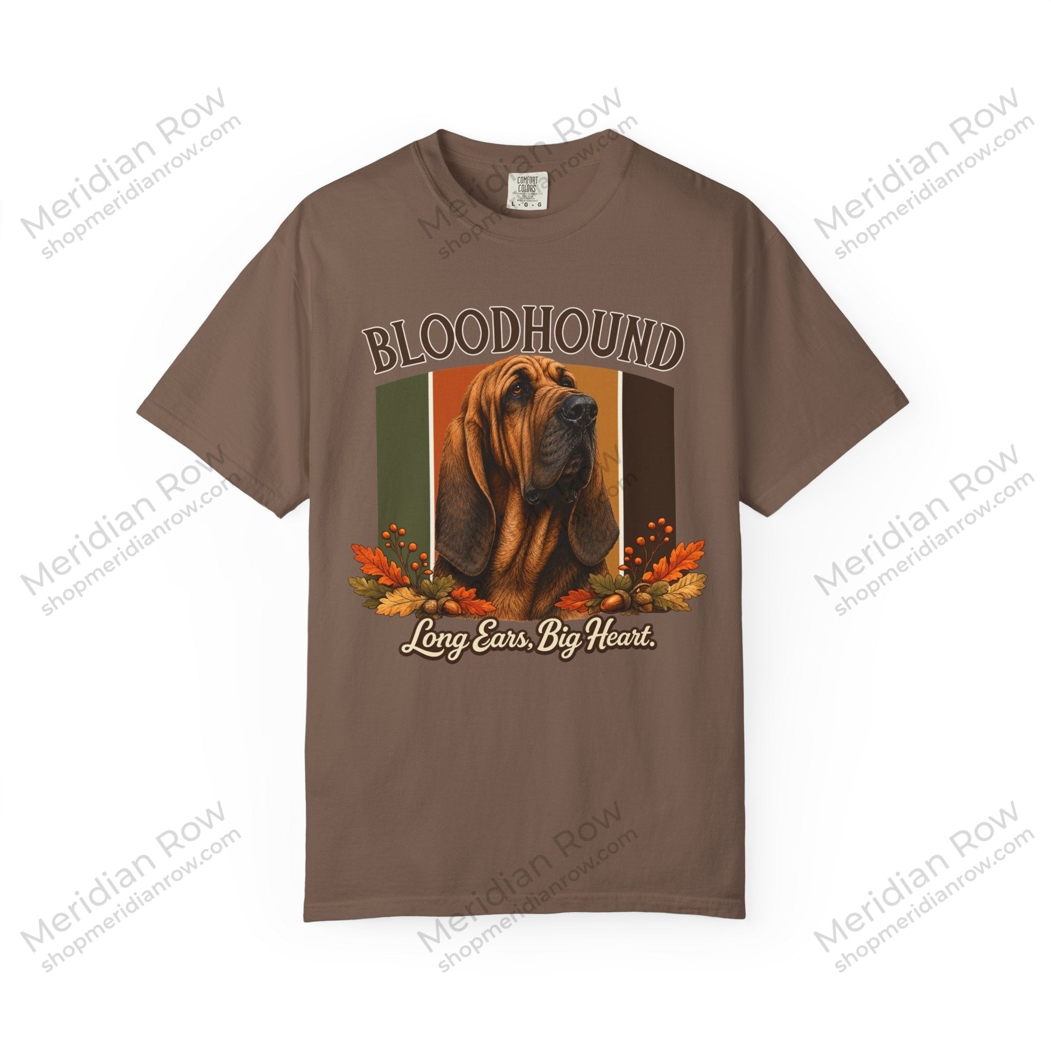Bloodhound Long Ears Big Heart Comfort Colors® T-Shirt | Fall Dog Lover Shirt | Vintage Bloodhound Tee