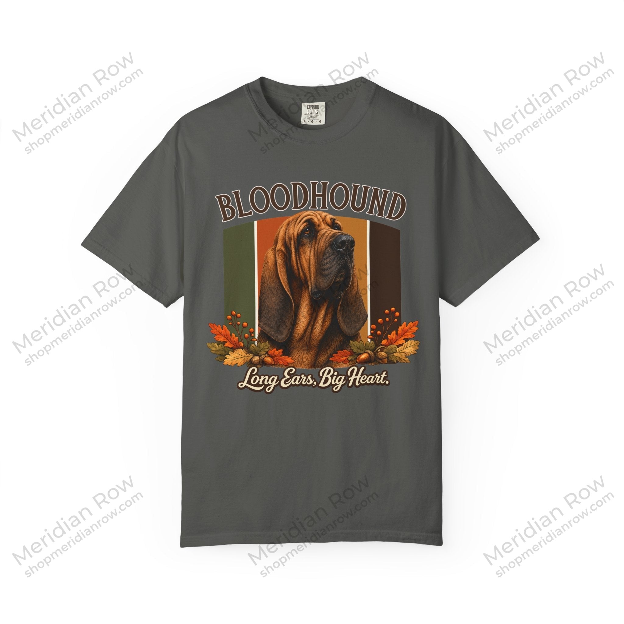 Bloodhound Long Ears Big Heart Comfort Colors® T-Shirt | Fall Dog Lover Shirt | Vintage Bloodhound Tee