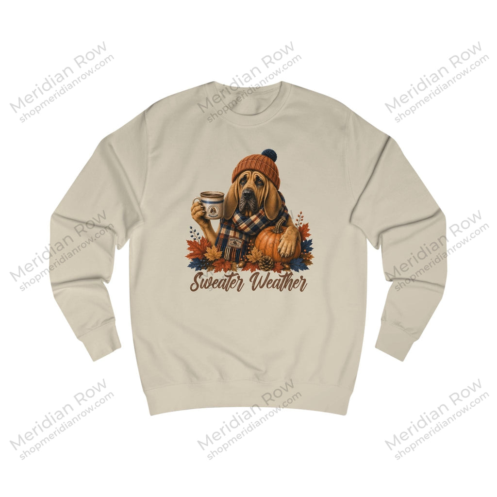 Bloodhound Sweater Weather Sweatshirt | Cozy Fall Coffee Crewneck