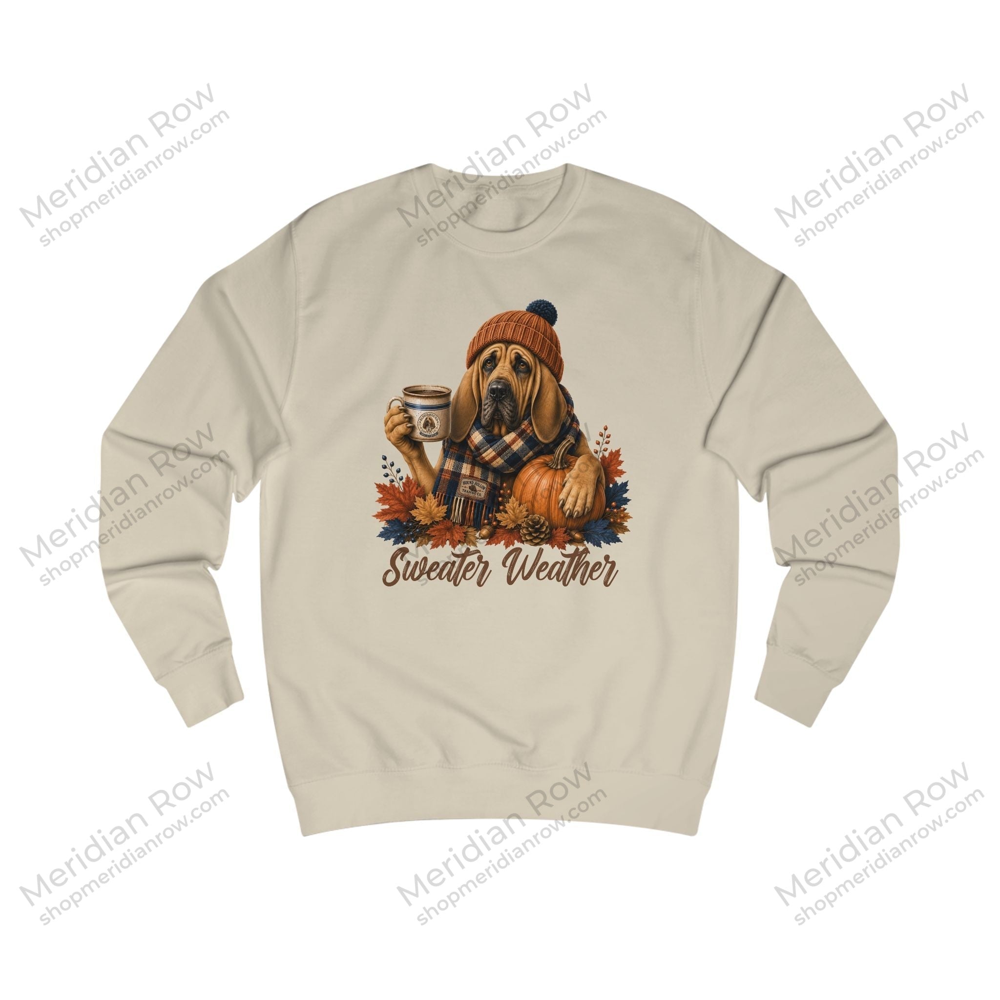Bloodhound Sweater Weather Sweatshirt | Cozy Fall Coffee Crewneck