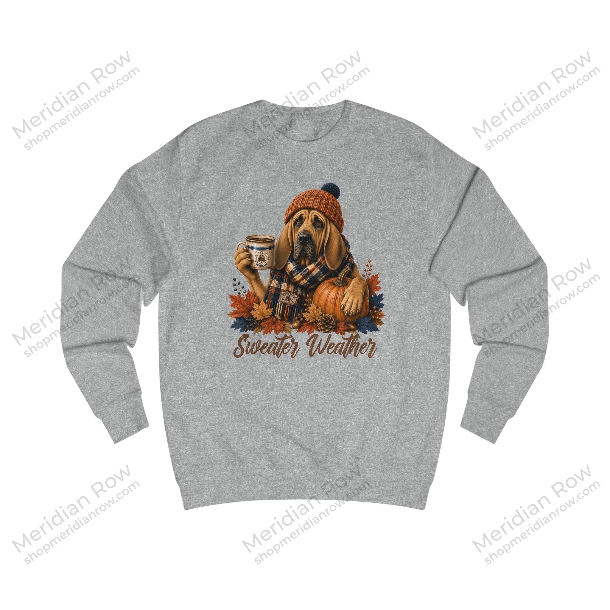 Bloodhound Sweater Weather Sweatshirt | Cozy Fall Coffee Crewneck