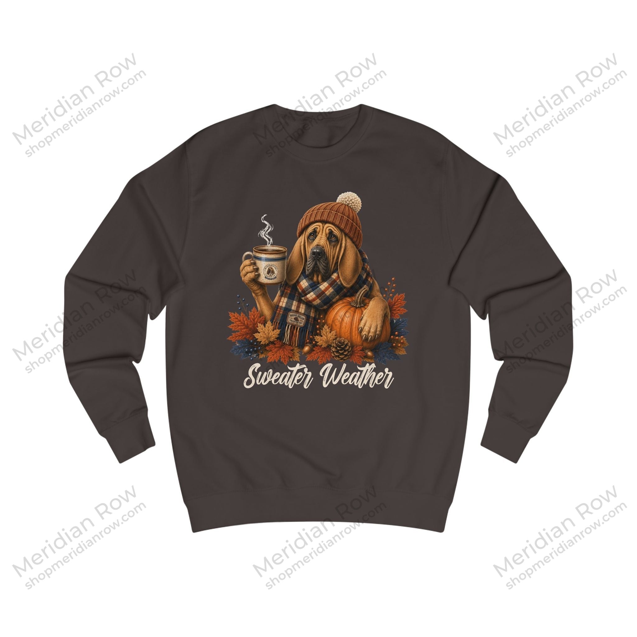 Bloodhound Sweater Weather Sweatshirt | Cozy Fall Coffee Crewneck